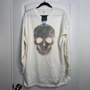 Grayson Threads Long Sleeve Skull Tee - Cream, NWT